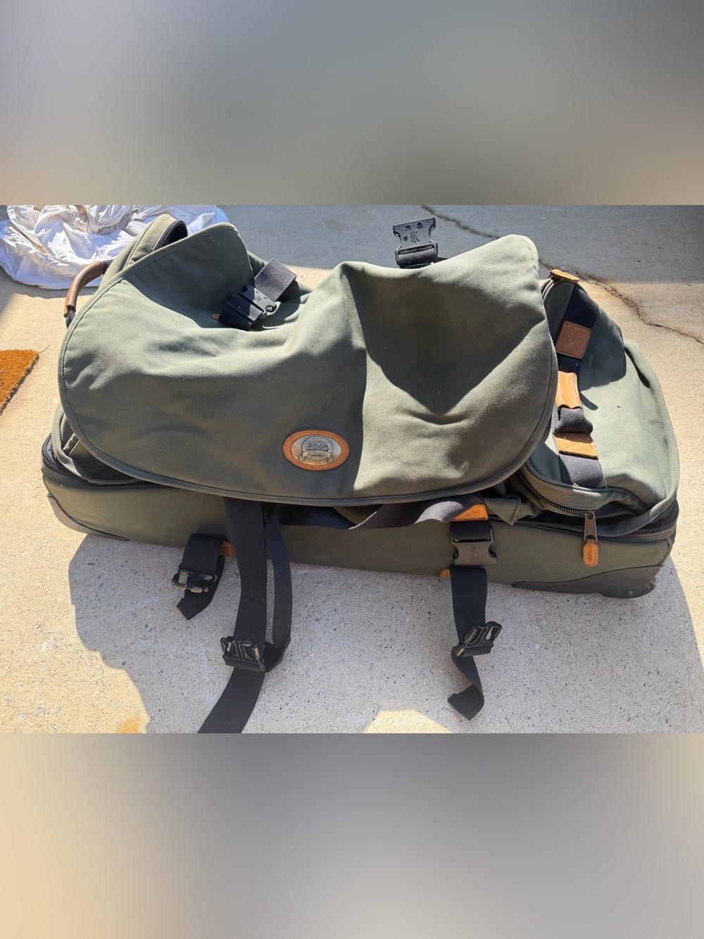 Filson Olive Green Canvas Travel Bag